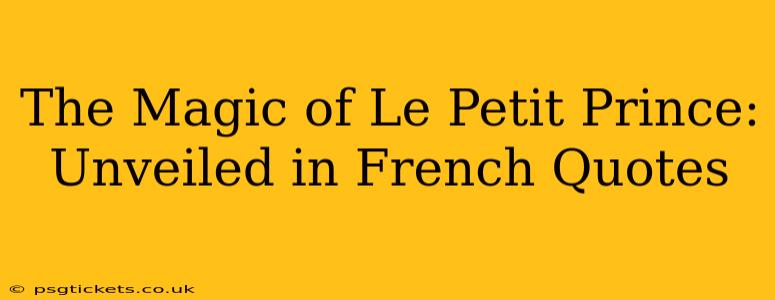 The Magic of Le Petit Prince: Unveiled in French Quotes