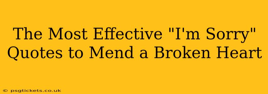 The Most Effective "I'm Sorry" Quotes to Mend a Broken Heart