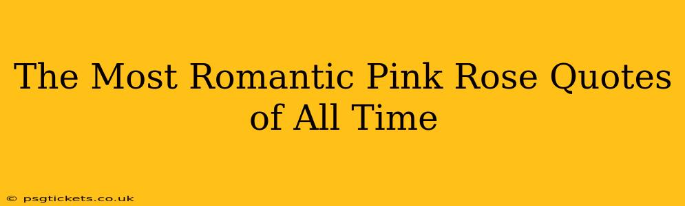 The Most Romantic Pink Rose Quotes of All Time