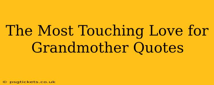 The Most Touching Love for Grandmother Quotes