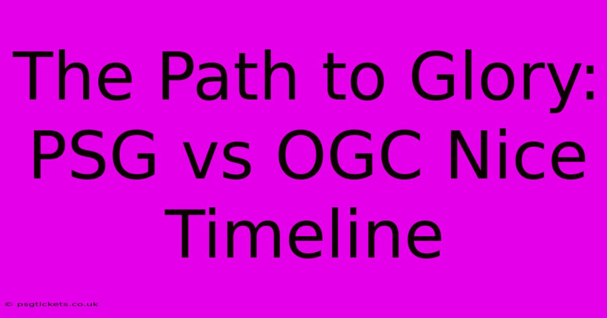 The Path To Glory: PSG Vs OGC Nice Timeline