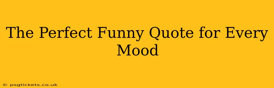 The Perfect Funny Quote for Every Mood