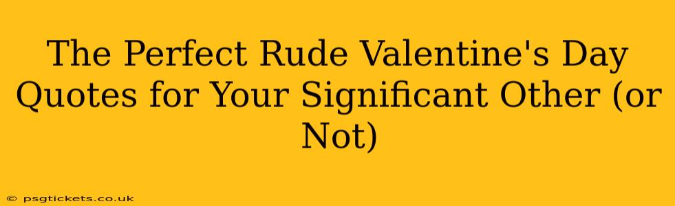 The Perfect Rude Valentine's Day Quotes for Your Significant Other (or Not)