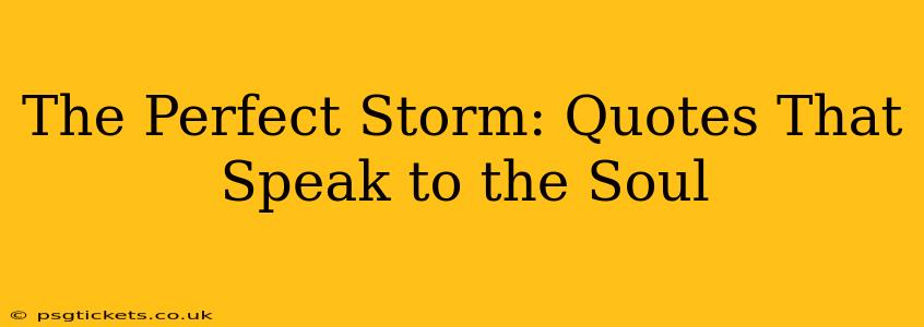 The Perfect Storm: Quotes That Speak to the Soul