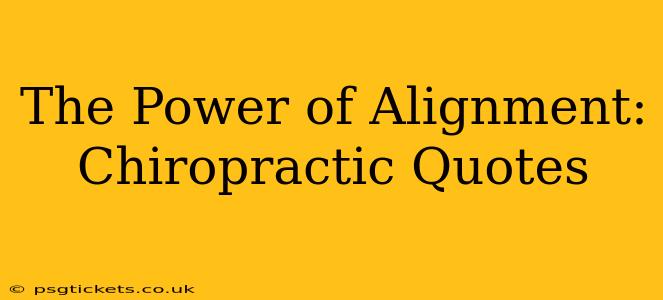 The Power of Alignment: Chiropractic Quotes
