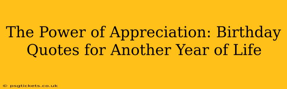 The Power of Appreciation: Birthday Quotes for Another Year of Life