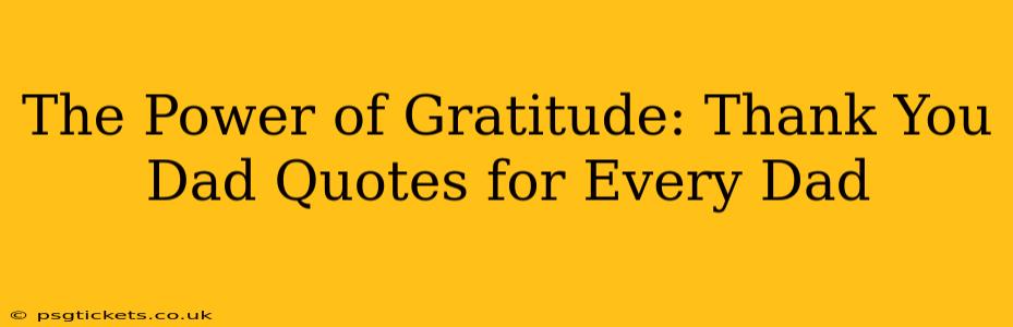 The Power of Gratitude: Thank You Dad Quotes for Every Dad
