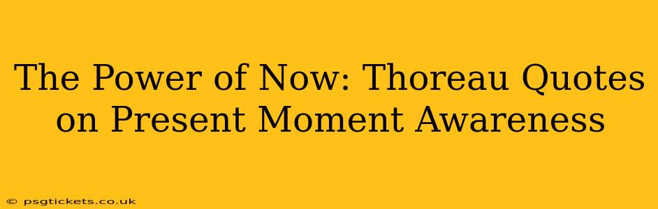 The Power of Now: Thoreau Quotes on Present Moment Awareness