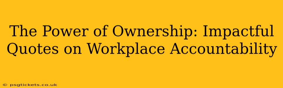 The Power of Ownership: Impactful Quotes on Workplace Accountability