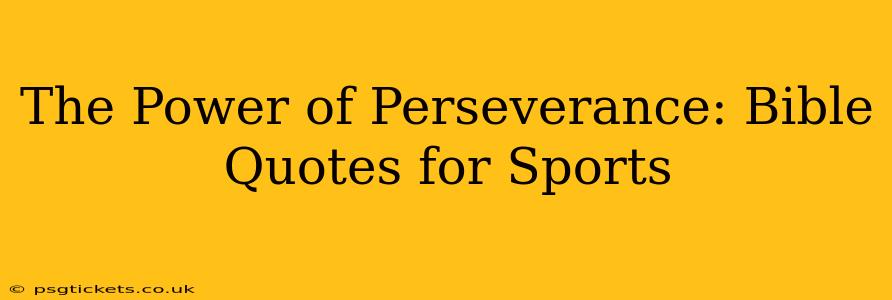 The Power of Perseverance: Bible Quotes for Sports