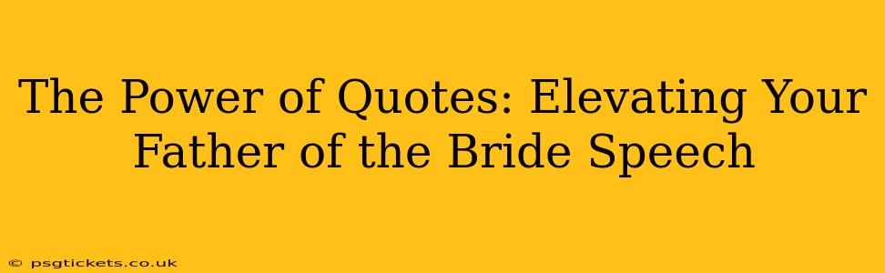 The Power of Quotes: Elevating Your Father of the Bride Speech