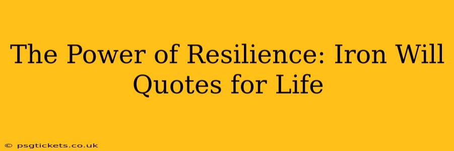 The Power of Resilience: Iron Will Quotes for Life