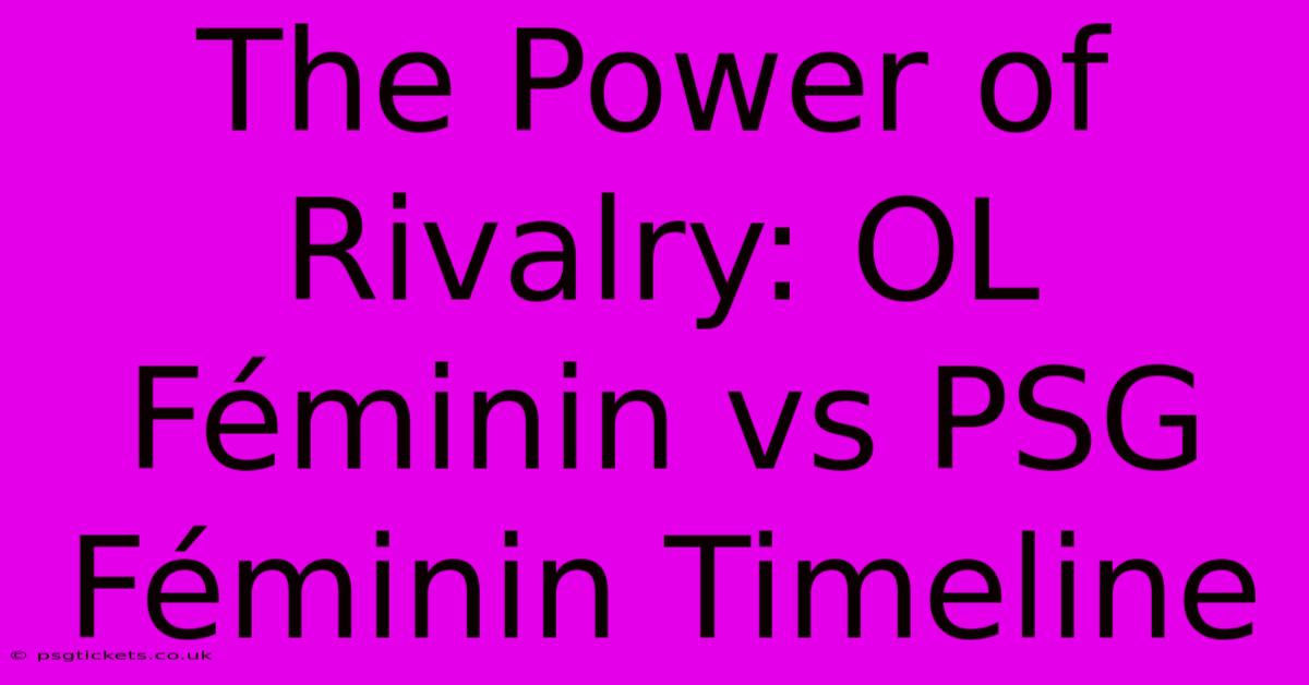 The Power Of Rivalry: OL Féminin Vs PSG Féminin Timeline