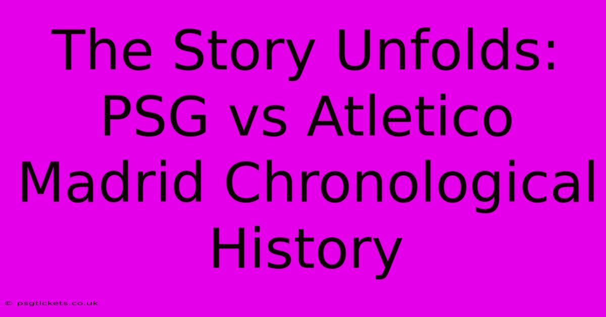 The Story Unfolds: PSG Vs Atletico Madrid Chronological History