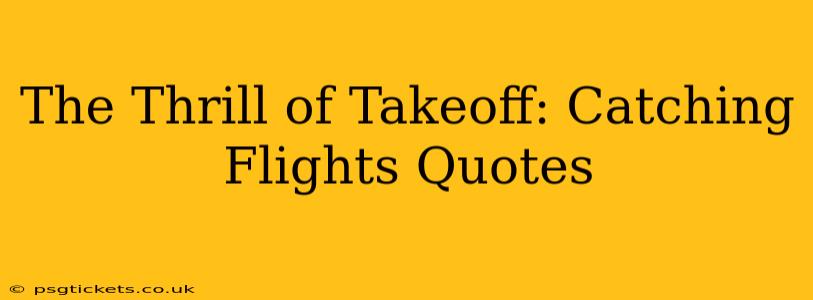 The Thrill of Takeoff: Catching Flights Quotes