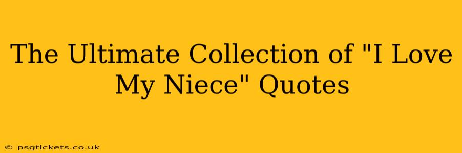 The Ultimate Collection of "I Love My Niece" Quotes