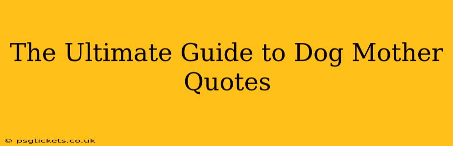 The Ultimate Guide to Dog Mother Quotes