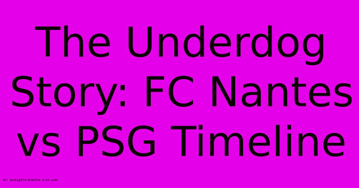 The Underdog Story: FC Nantes Vs PSG Timeline