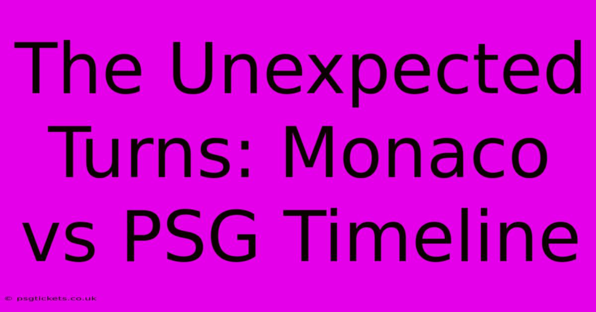 The Unexpected Turns: Monaco Vs PSG Timeline