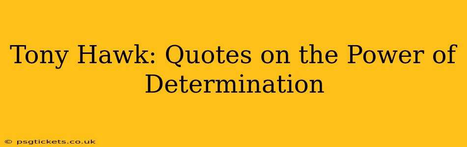 Tony Hawk: Quotes on the Power of Determination