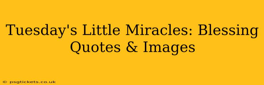 Tuesday's Little Miracles: Blessing Quotes & Images
