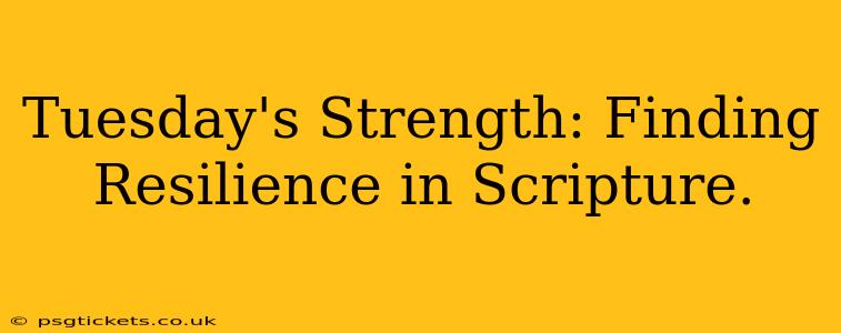 Tuesday's Strength: Finding Resilience in Scripture.