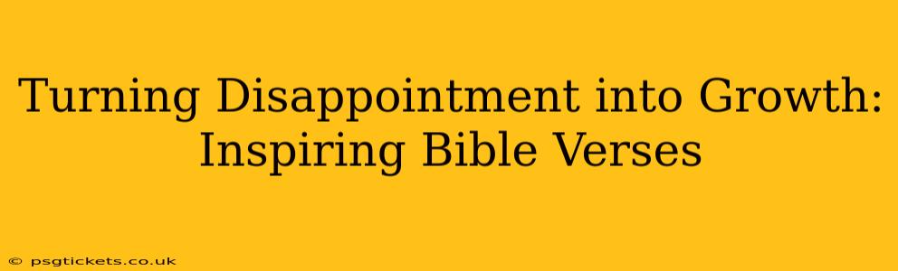 Turning Disappointment into Growth: Inspiring Bible Verses