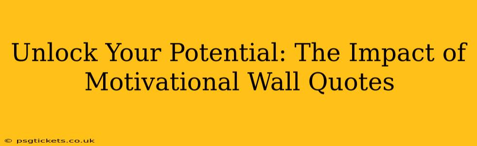 Unlock Your Potential: The Impact of Motivational Wall Quotes