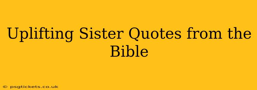 Uplifting Sister Quotes from the Bible