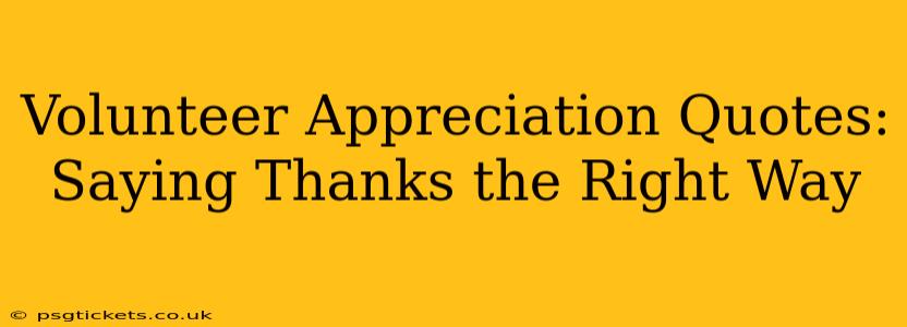 Volunteer Appreciation Quotes: Saying Thanks the Right Way