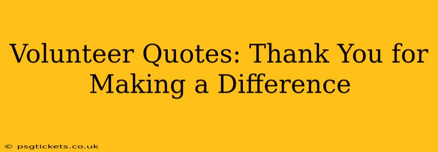 Volunteer Quotes: Thank You for Making a Difference
