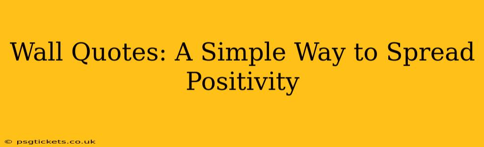 Wall Quotes: A Simple Way to Spread Positivity