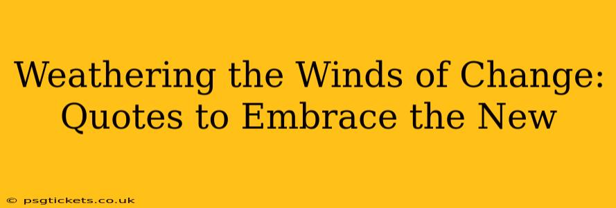 Weathering the Winds of Change: Quotes to Embrace the New
