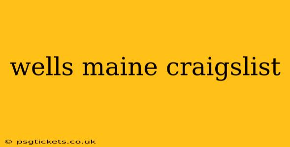 wells maine craigslist