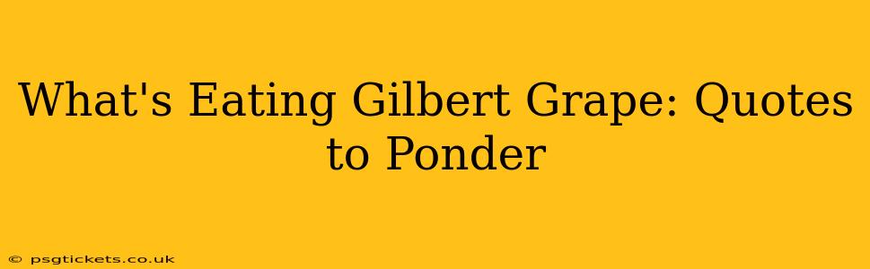 What's Eating Gilbert Grape: Quotes to Ponder