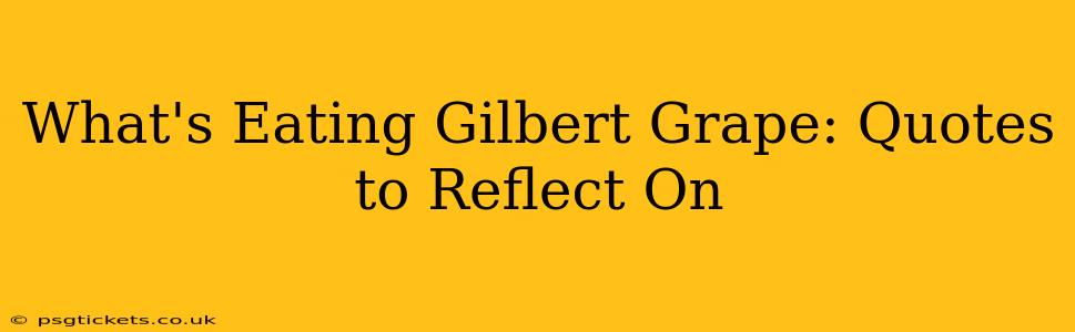 What's Eating Gilbert Grape: Quotes to Reflect On