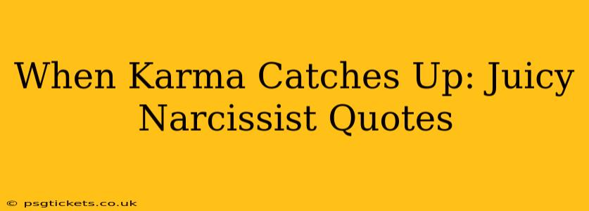 When Karma Catches Up: Juicy Narcissist Quotes