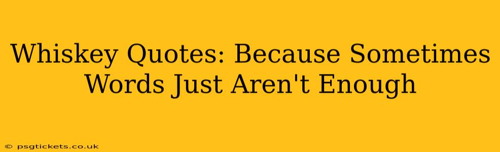 Whiskey Quotes: Because Sometimes Words Just Aren't Enough