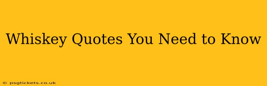 Whiskey Quotes You Need to Know