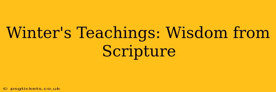 Winter's Teachings: Wisdom from Scripture