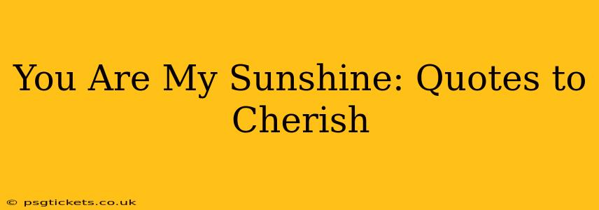 You Are My Sunshine: Quotes to Cherish